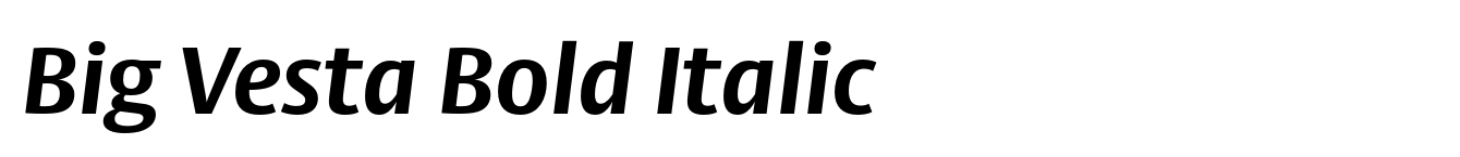 Big Vesta Bold Italic